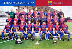 FC Barcelona Official Team Portrait 2011/12 Poster - G.E. (Spain)