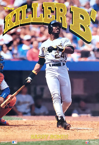 Barry Bonds "The Killer B" Pittsburgh Pirates 1991 MLB Action Poster - Costacos Final Stock Collection