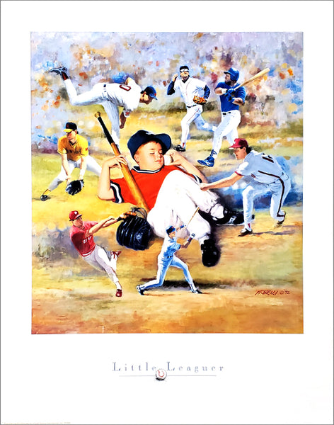 Baseball Dreamer "Little Leaguer" Art Poster Print by Clemente Micarelli- Image Source