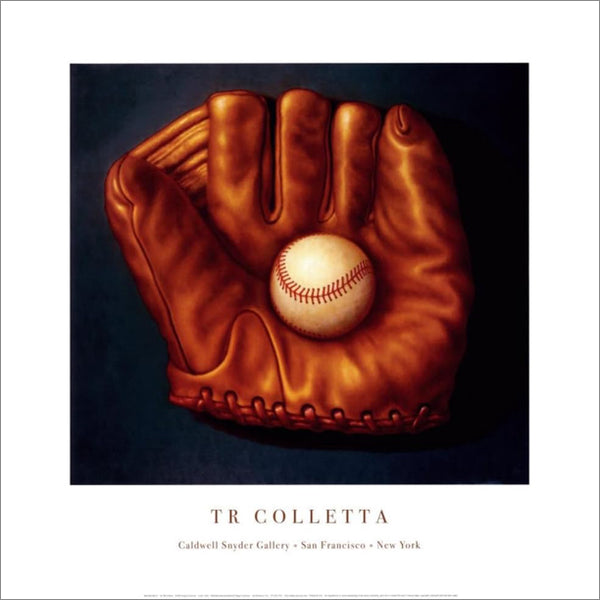 Baseball Art "Antique Baseball Glove" by TR Colletta Poster Print - Image Conscious
