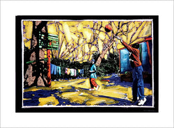Basketball Art "Dirt Court" by H.C. Porter 18x24 Poster Print - Paloma Editions 1998