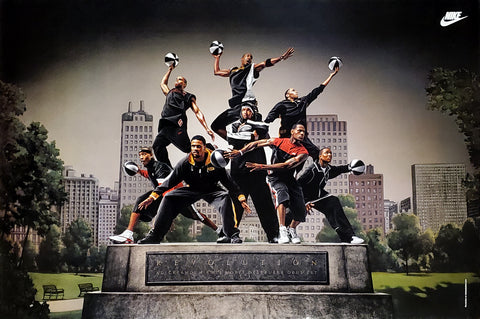 Nike Basketball "Hoop Revolution" Poster (LeBron James, Stoudemire, Jefferson, Prince, ++) - Nike 2004