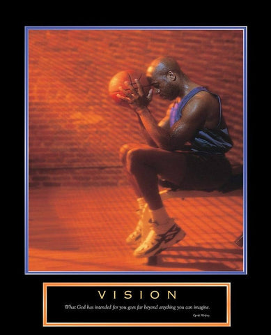 Basketball "Vision" Inspirational Motivational Poster - Paloma Editions
