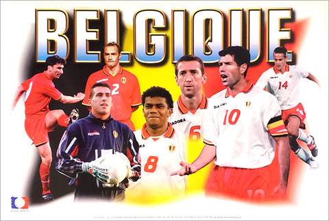 Team Belgium Football Soccer "Superstars 2008" Poster - Oliver Books (UK)