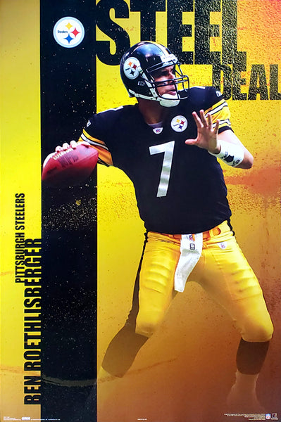 Ben Roethlisberger "Steel Deal" Pittsburgh Steelers Rookie Year Poster - Costacos 2004