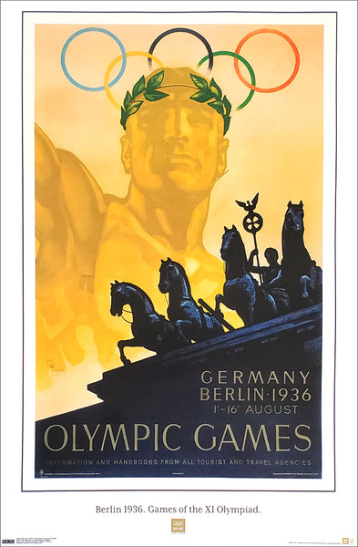 Berlin Germany 1936 Summer Olympic Games Official IOC Commemorative Poster Reproduction