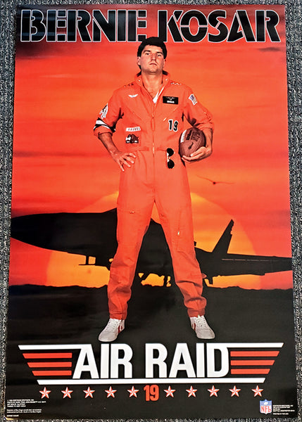Bernie Kosar "Air Raid" Cleveland Browns NFL Football Poster - Costacos Brothers 1990