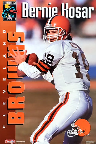 Bernie Kosar "QB Club" Cleveland Browns 1993 NFL Football Poster - Costacos Final Stock Collection
