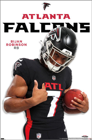 Bijan Robinson "Superstar" Atlanta Falcons NFL Action Poster - Costacos 2024