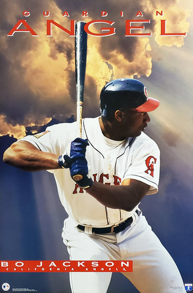 Bo Jackson "Guardian Angel" California Angels 1994 MLB Action Poster - Costacos Final Stock Collection