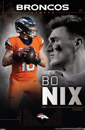 Bo Nix "Superstar" Denver Broncos QB Official NFL Poster - Costacos 2026
