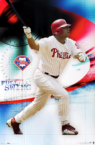 Bobby Abreu "Full Swing" Philadelphia Phillies Poster - Costacos 2006