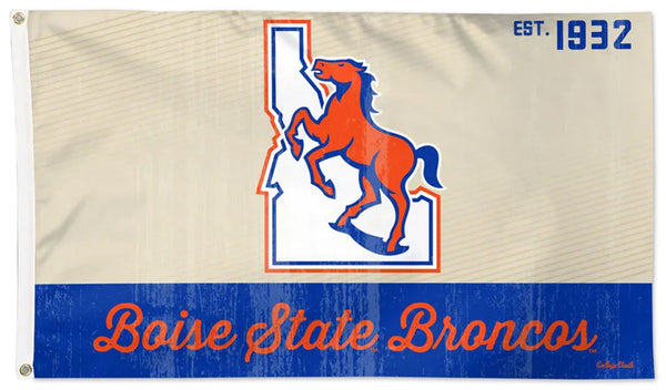 Boise State Broncos College Vault 1980s-90s-Style Official NCAA Team 3'x5' Flag - Wincraft