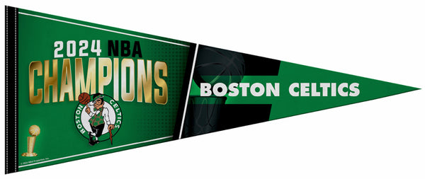 *SHIPS 7/2* Boston Celtics 2024 NBA CHAMPIONS Official Felt Collector's Pennant - Rico Inc.