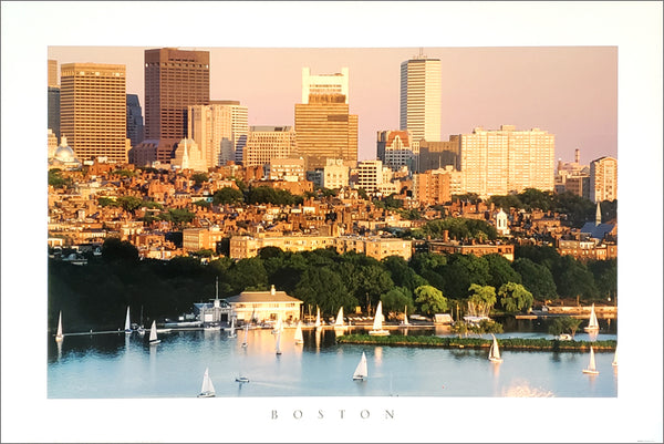 Boston, MA "Back Bay Sunset" 24x36 Wall Poster - Portal Publications Inc.