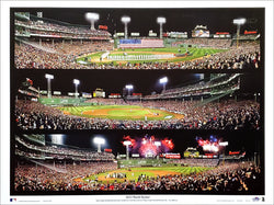 Boston Red Sox Fenway Park 2013 World Series Panoramic Trio Poster Print - Everlasting Image by Rob Arra