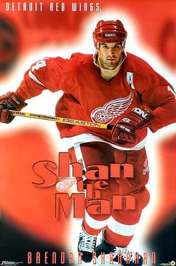 Brendan Shanahan "Shan the Man" Detroit Red Wings NHL Action Poster - Costacos 1997