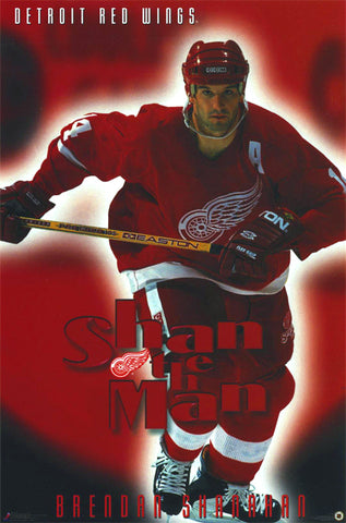 Brendan Shanahan "Shan the Man" Detroit Red Wings Poster - Costacos 1997
