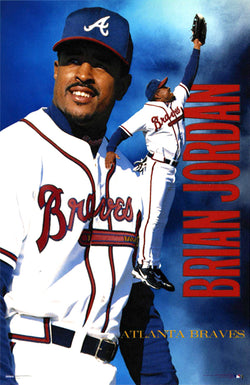 Brian Jordan "Superstar" Atlanta Braves MLB Action Poster - Costacos 1999