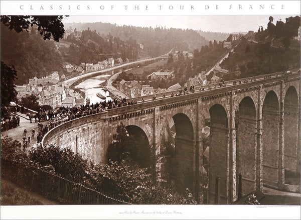 Vintage Classics of the Tour de France "Bridge at Dinan" 1920s Cycling Poster Print - Presse 'e Sport