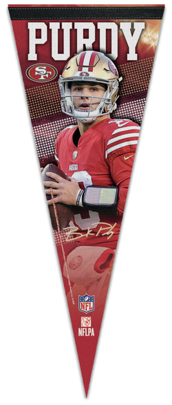 Brock Purdy San Francisco 49ers Signature Series Premium Felt NFL Collector's Pennant - Wincraft