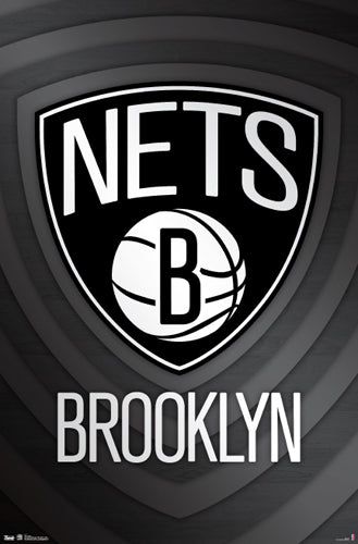 Brooklyn Nets NBA Basketball Team Official Logo Poster - Trends intern ...