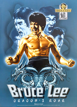 Bruce Lee "Dragon's Roar" Shaolin Martial Arts Poster - Pyramid Posters
