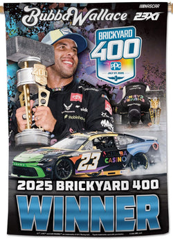 Bubba Wallace 2025 Brickyard 400 Winner Commemorative NASCAR 28x40 Vertical Banner - Wincraft Inc.