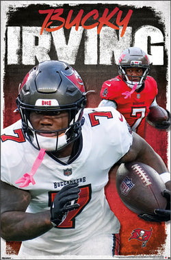 Bucky Irving "Superstar" Tampa Bay Buccaneers RB NFL Wall Poster - Costacos 2026