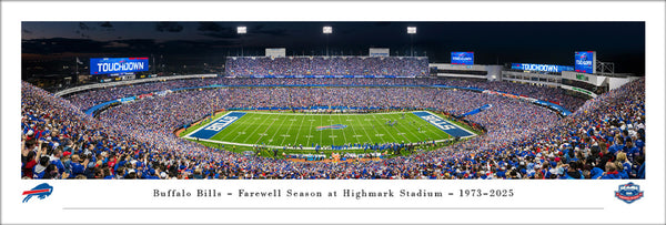 Buffalo Bills Farewell Season at Highmark Stadium 1973-2025 Panoramic Poster Print - Blakeway 2025