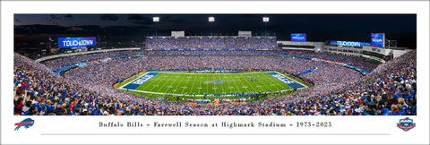 Buffalo Bills Farewell Season at Highmark Stadium 1973-2025 Panoramic Poster Print - Blakeway 2025