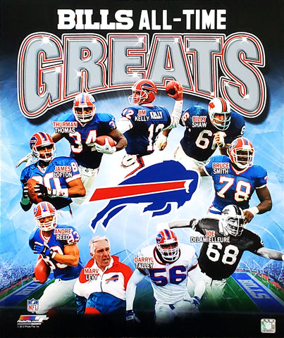 Buffalo Bills Football All-Time Greats (9 Legends) Premium Poster Print - Photofile Inc.