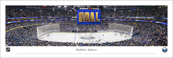 Buffalo Sabres KeyBank Center 2026 NHL Playoffs Game Night Panoramic Poster - Blakeway