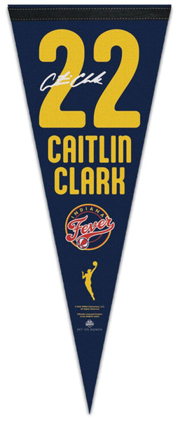 *SHIPS 5/28* Caitlin Clark "Number 22" Indiana Fever Official WNBA Basketball Premium Felt Pennant - Wincraft