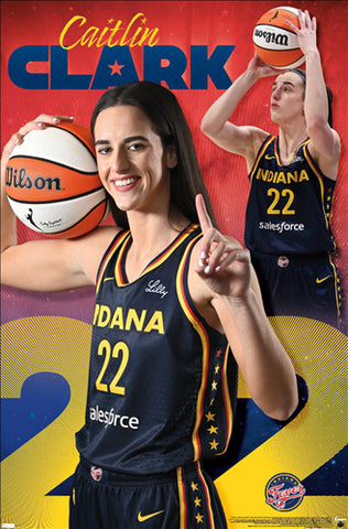 Caitlin Clark "Superstar" Indiana Fever WNBA Women's Basketball Poster - Costacos 2024