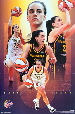 Caitlin Clark "Action" Indiana Fever WNBA Women's Basketball Poster - Costacos Sports
