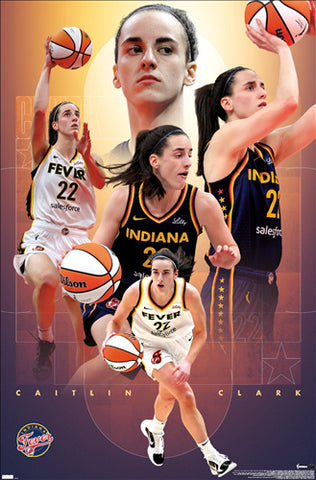 Caitlin Clark "Action" Indiana Fever WNBA Women's Basketball Poster - Costacos 2024