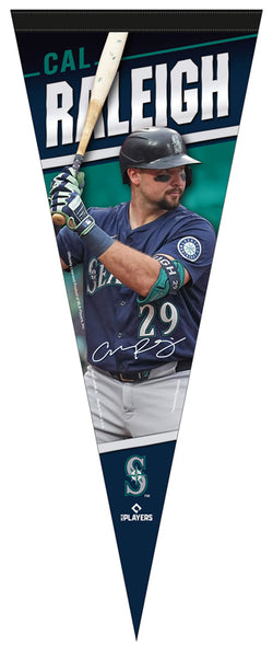 *SHIPS 12/10* Cal Raleigh Seattle Mariners MLB Signature Series Premium Felt Pennant - Wincraft 2025