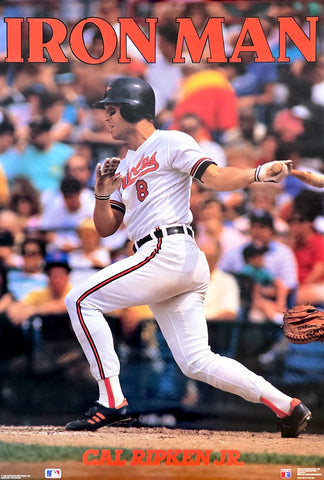 Cal Ripken Jr. "Iron Man" Baltimore Orioles 1990 MLB Action 24x36 Poster - Costacos Final Stock Collection