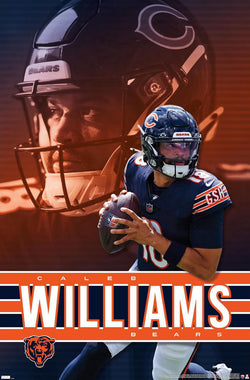 Caleb Williams "Arrival" Chicago Bears QB Official NFL Football Action Poster - Costacos 2024