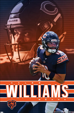 Caleb Williams "Arrival" Chicago Bears QB Official NFL Football Action Poster - Costacos 2024