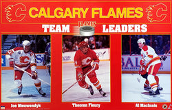 Calgary Flames "Team Leaders" Poster (Nieuwendyk, Fleury, MacInnis) - Starline 1993