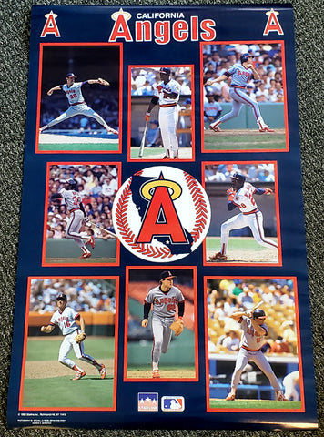 California Angels "Superstars" 8-Player MLB Action Poster (1988) - Starline Inc.