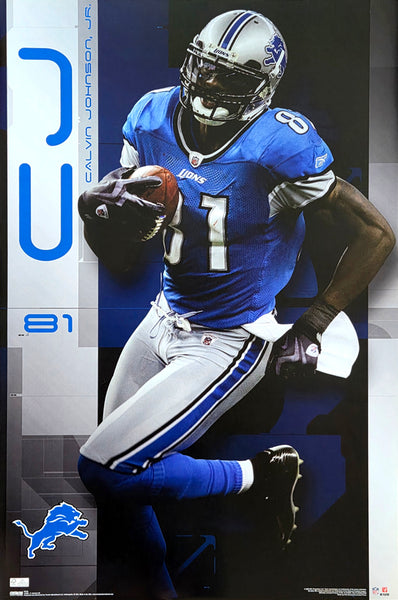 Calvin Johnson "Megatron Action" Detroit Lions Poster - Costacos Sports