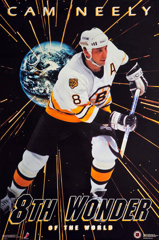 Cam Neely "8th Wonder of the World" Boston Bruins 1994 NHL Theme Action Poster - Costacos Final Stock Collection
