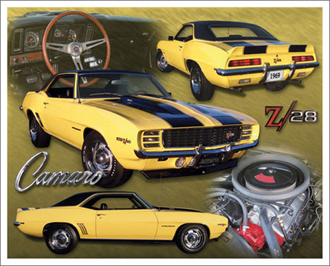 Chevrolet Camaro Z/28 (1969) Sportscar Autophile Super Collage Poster - Eurographics Inc.
