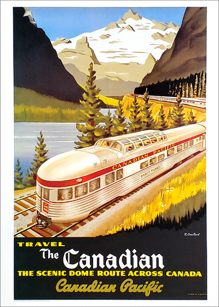 Canadian Pacific Train Travel "Scenic Dome Route" (1955) Vintage Poster Reproduction