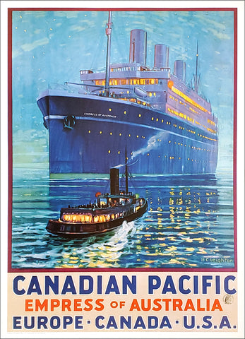 Canadian Pacific Empress of Australia Vintage Poster Reproduction