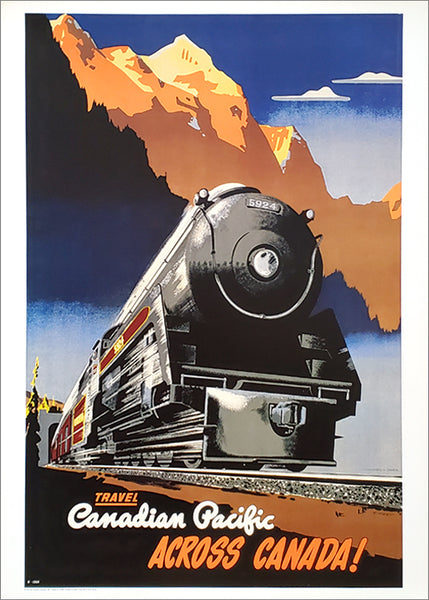 Canadian Pacific Train Travel "Across Canada" (1930) Vintage Poster Reproduction