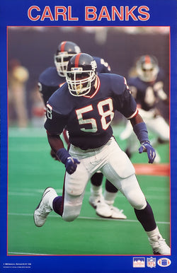 Carl Banks "Prowler" New York Giants Vintage Original NFL Poster - Starline 1988